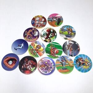 14 Assorted Sports Theme POGS